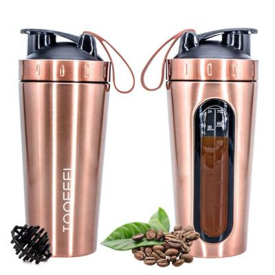 China BPA Free Custom Stainless Steel Sports Drink Cup Logo Gym Protein Shaker Bottle Viable Wholesale for sale