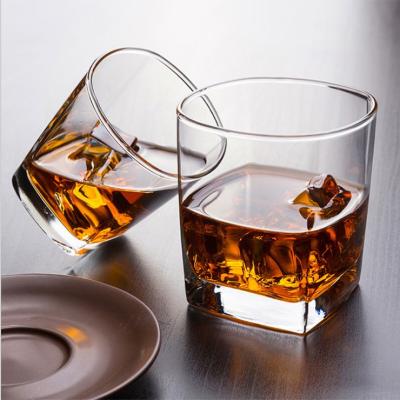 China Free Sample High Quality Crystal Glass High Quality Whiskey Glass Custom Whiskey Cup Square Whiskey Glass For Sale for sale