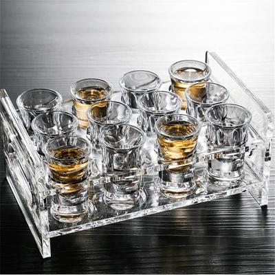 China Wholesale hot sale custom 2 oz tequila shot glass shot glass with display case for sale