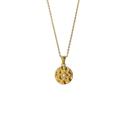 China Vintage OEM Factory Direct Selling Stainless Steel/Brass Silver Plated 14K 18K Gold Plated Customizable Pendant Necklace With Zircon for sale