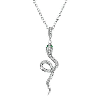 China Factory Direct Wholesale FASHIONABLE Delicate Shiny Snake Pendant Necklace For Women OEM Customizable Zodiac Charms For Jewelry Making for sale