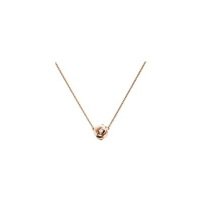 China OEM Factory Direct Wholesale Romantic Rose Flower Zircon Charming Necklace Romantic For Women Silver / Gold Plated Custom Acceptable for sale