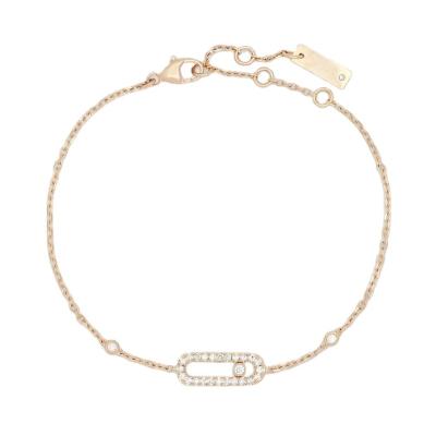 China CLASSIC Spring New OEM 14K 18K Gold Plated Customized Woman 925 Silver Special Zircon Moving Bracelet for sale