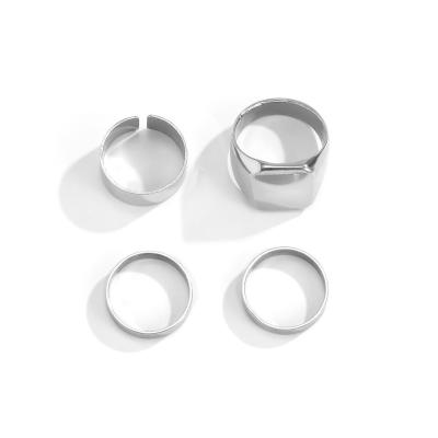 China HHS4 punk stainless steel rings for men smooth antifading flat surface OEM ODM high quality customs service supplied rings for sale