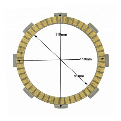 Chine Plaque de remplacement de l'embrayage à base de papier Plaque de friction de l'embrayage d'un motocyclettes Non asbestos pour Honda CB125, CG125 à vendre