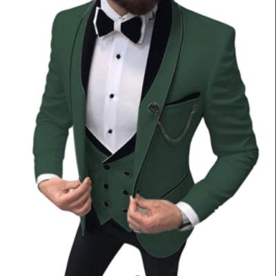 China 2022New Men's Suit Anti-Shrink Groomsmen Wedding Dress Men's Suit Set Three-Piece Body Decoration for sale