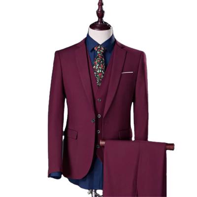 China 3 Piece Wedding Coat Anti-Shrink Slim Fit Pant Men Suit Suits 2 Buyers for sale