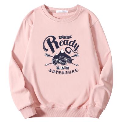 China OEM Round Spring and Autumn Terry Slim Loose Casual Neck Sweater Multicolor Printed Logo Anti-Shrink for sale