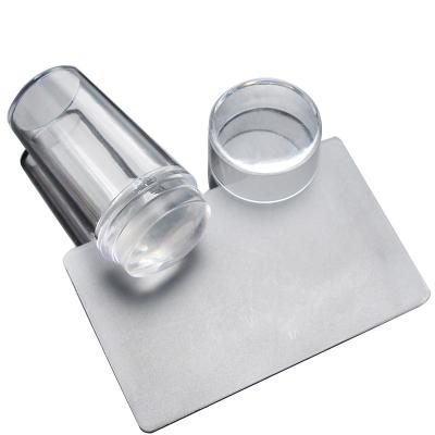 China 2 sets of silicone joint nail main printing plates with transparent SA handles for sale