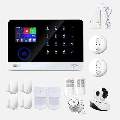 China Home/office/shop/store/indoor/warehouse/supermarket smart home alarm system smoke emergency security/home security panic fire alarm system SOS button3G GSM WIRELESS for sale