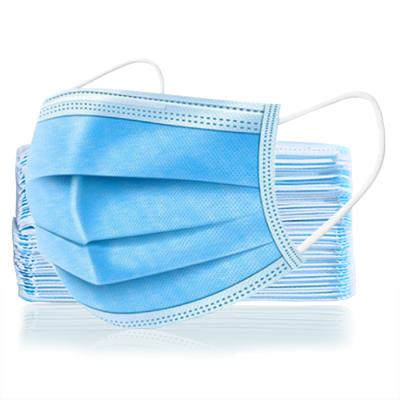 China High Breathability Dustproof Breathable Blue 3 Layer Face Mask Wholesale Disposable Face Mask for sale