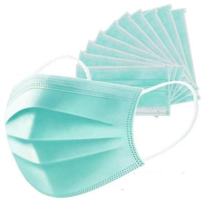 China Dustproof And Breathable 3ply Face Mask Meltblown 3ply Medical Disposable Face Masks Face Mask Green for sale