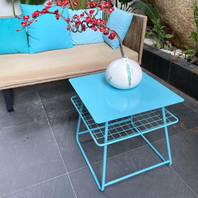 China EUROPEAN Modern Industrial High Quality Metal Center Coffee Table With Storage for sale