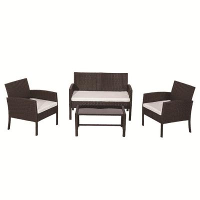 China Modern Hot Sale Indoor Garden Patio Outdoor Dining Table Chair Sets Leisure Rattan Sofa Corner Set Suit Outdoor Rattan Wicker Furniture for sale