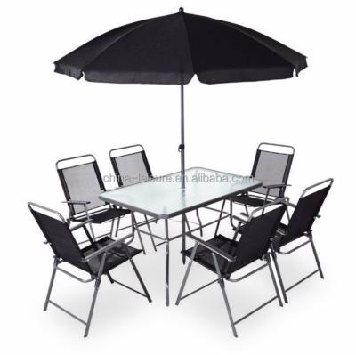 China EUROPEAN Outdoor 9 Piece Garden Furniture Patio Garden Furniture Set With Umbrella Sunshade for sale