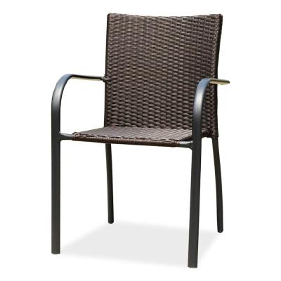 China Outdoor Garden Chair Garden PE Rattan / Metal Wicker Armchairs for sale