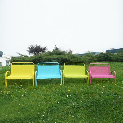 China Morden Outdoor Garden Green Red Yellow Blue Colorful Metal Relax Double Outdoor Kid Chair For Kids for sale