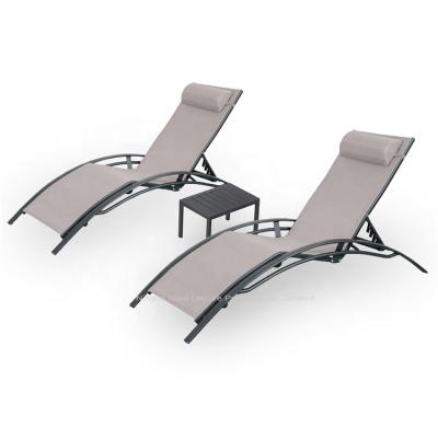 China Waterproof 3 Piece Outdoor Pool Furniture Outdoor Pool Furniture Poolside Sun Sofa Lounge Set for sale