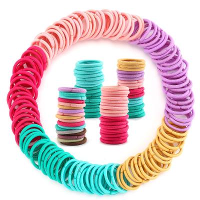 China Hair Ties 2023 Summer Multi Colors Soft Elastic Hair Ties Durable Hair Ring For Kids And Girls for sale