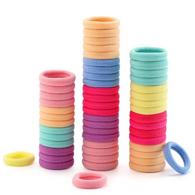 China Hot Selling Hair Ties Candy Colors Cute Hair Ring Hair Accessories Durable Strong Elastic Quality Hair Ties for sale