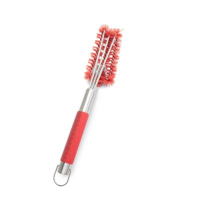 China Easily Cleaned Bristle Stainless Steel Grill Free Nylon Brush Easy To Wear BBQ Cleaning Brush For Kamado for sale