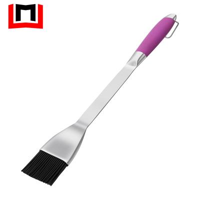 China Butter BBQ Brush Oil Brush Easily Cleaned Heat Resistant Colorful Silicone Brush for sale