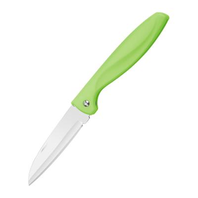 China Disposable plastic handle stainless steel knife set multi-color commercial fruit cutting knife for sale