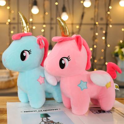 China Kids Gift/Wholesale Kawaii Unicorn Stuffed Plush Toy Promotion Soft Animal Toys Baby Kids Soothe Sleep Pillow Doll Birthday Gifts for sale