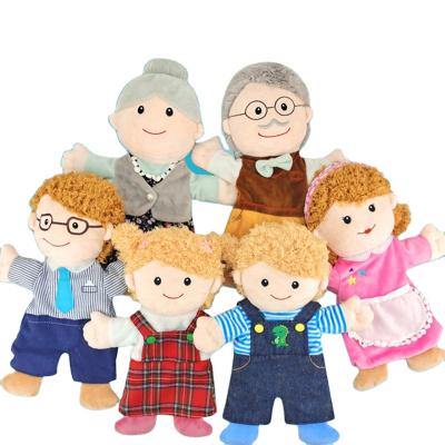 China Hot Selling Characters Plush Finger Puppet Father Mother Family Hand Puppet Children Gift/Plush Toy Amazon Promotion for sale