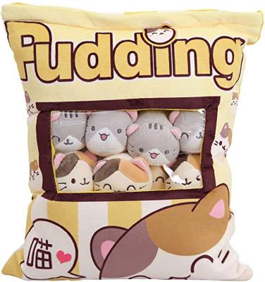 China MKIds Plush Toys Kawaii Stuffed Animal Cute Snack Pillow Eco-friendly Cushion Toyaterial Soft Plush Toys Pillow With Mini Kitty Cat Dolls Creative Toy Gift for sale