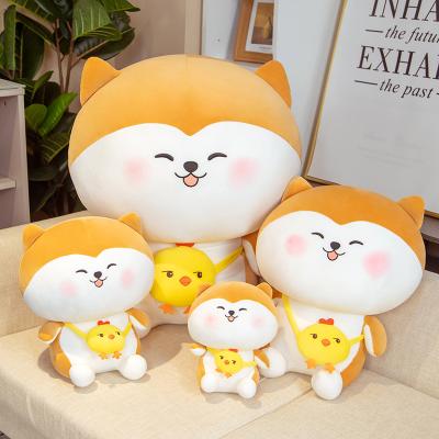 China Cute Sitting Kids Gift / Promotion Shiba Inu Dog Plush Toys Hanamaki Black Rice Stuffed Plush Animals Girl Christmas Gifts Toys For Children for sale