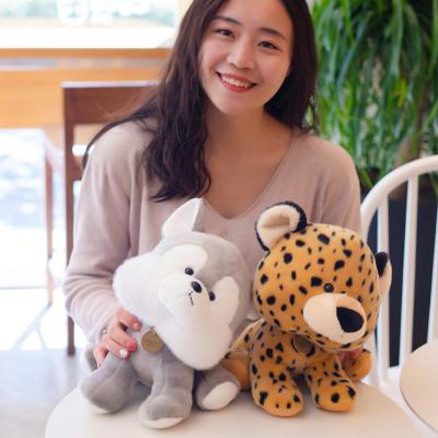 China Kids Gift/Wholesale Promotion Custom 30cm Soft Stuffed Animal Plush Doll Tiger Elephant Pig Husky Dog Frog Plush Toy for sale