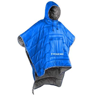 China Bachelor Waterproof Clothing Universal Lightweight Travel Down Hoodie Covering Alternative Portable Warm Camping Raincoat Cover For Airplane for sale