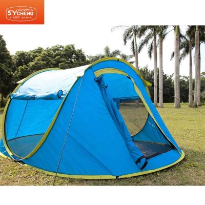 China Diagonal Tether Type 3-4 Person Automatic Outdoor Foldable Waterproof UV Proof Sunshade Automatic Camping Tent for sale