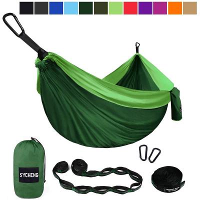 China Single Parachute Premium Camping Bed Hammock Backpacking Adult Outdoor Survival Or Travel Double With Mosquito Net Rain Cover for sale