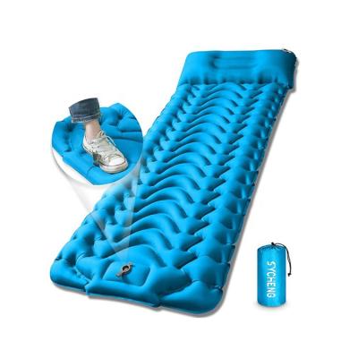 China Comfortable Feeling Backpack Increasing Inflatable Sleep Mat Lightweight Compact Ultralight Self-Inflating Air Mattress Outdoor Self-Inflating Foldable Camping Mat for sale