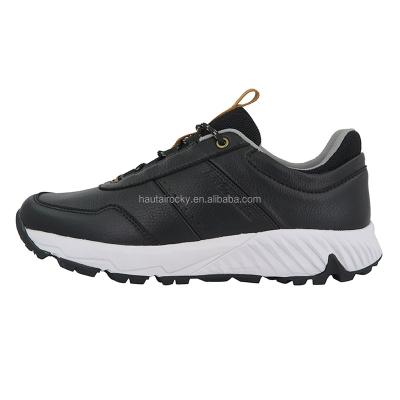 China High Quality Customized Black PU Comfortable Waterproof Non Slip Rubber Classic Mens Golf Shoes for sale