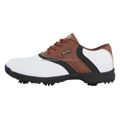 China Fashion \ Comfortable Cheap Price \ Durable Low MOQ Customized Professional Training Mens Golf Shoes Spikes for sale