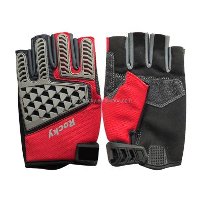 China Breathable Anti Slip Finger Gel Protection Windproof Half Sports Gloves Cycling Gloves Mountain Bike Gloves for sale