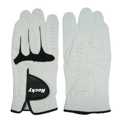 China High Quality Manufacturer Customized Mens White Anti Slip Comfortable Sporty Leather Golf Mitts for sale