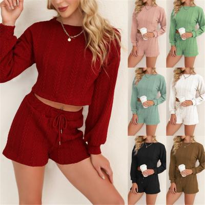 China 2021 breathable autumn and winter European and American women's new casual clothing sweater pajamas sports yoga suit new for sale