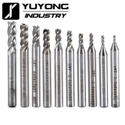 China 10pcs/Set Hotels HSS Straight Flute 1.5/2/2.5/3/3.5/4/4.5/5/5.5/6mm Shank Router Drill Bit Woodworking Milling Cutter Tool 4 for sale