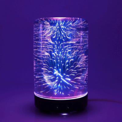 China PP/ABS/GLASS 7 Color LED Lights Essential Oil Changing Humidifier 100ml Glass Diffuser For Bedroom Home Office for sale