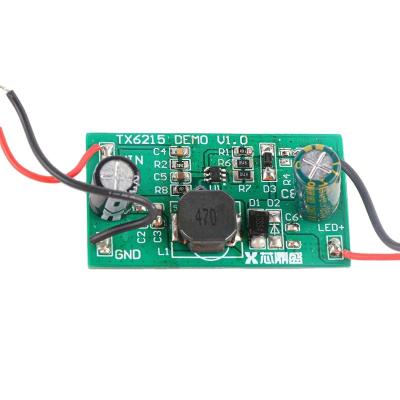 China DEMO Debug Board TX12215-1A Built-in TX6215 Chip High Efficiency, Boost Type LED Constant Current Driver High Precision Module for sale