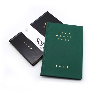 China Factory Wholesale Custom 2021 Custom A5 PU Leather Cover Printed LOGO Planner Notebook Ribbon Bookmark for sale