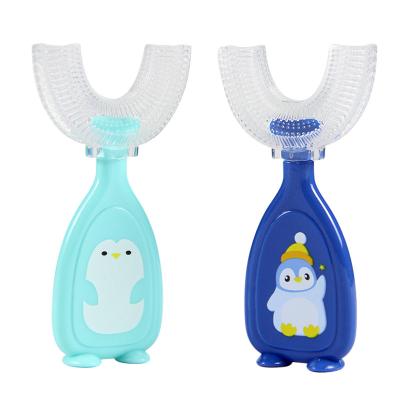 China 360 Degree Wholesale Reusable Child Toothbrush U Children's Manual U Shape Toothbrush U Shaped Toothbrush For Kids for sale