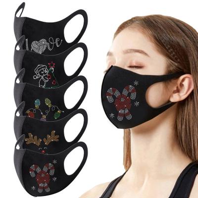 China Wholesale Public Place Custom Printed Logo Cotton Reusable Sports Face Mask Fashion Black Outdoor Cloth Anti Dust Party Masks For Adult Children for sale