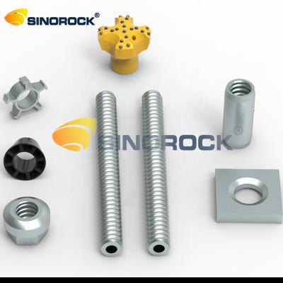 China energy & SINOROCK Mining Hot Dip Galvanized Self Drilling Hollow Threaded Rod For Drilling And Grouting for sale