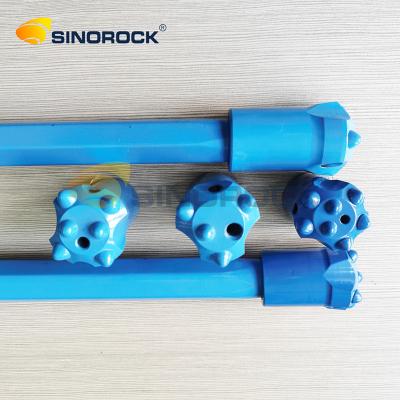 China Coal H22 108mm maker Rock Drilling Tools 12 Degree Taper Rock Drill Rod Top Hammer for sale