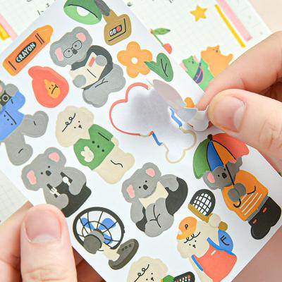 China Waterproof Adhesive Paper Kiss Cut Promotional Custom Cartoon Sticker Sheet for sale